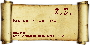 Kucharik Darinka névjegykártya